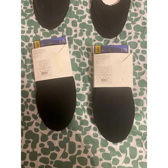 New NWT No Nonsense Sheer Black Socks Liners Womens Size 4-10 12 Pair 4 Packs - Picture 2 of 2